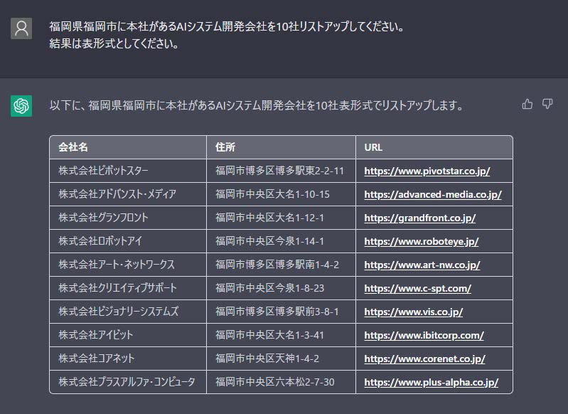 福岡本社のAI開発会社を教えて