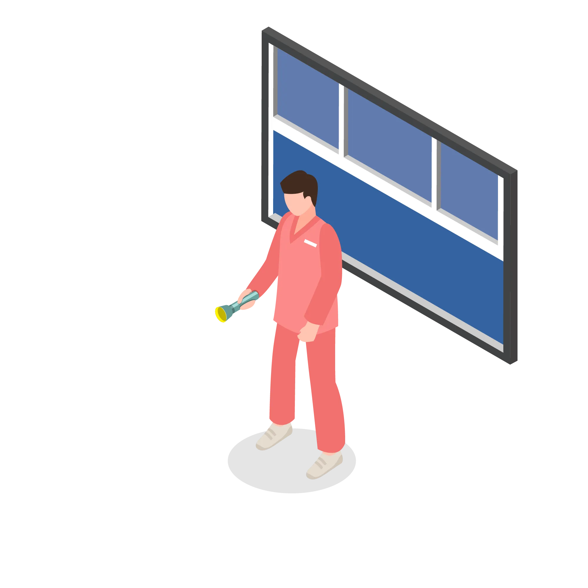 夜間の巡回_人物