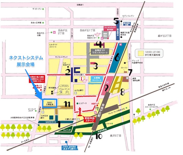 女神まつりmap