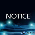 NOTICE from NEXT-SYSTEM