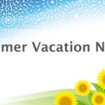 Summer Vacation Notice